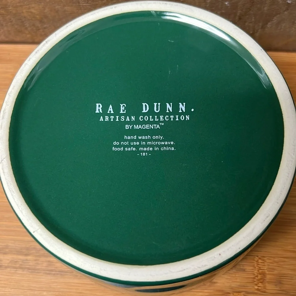 Rae Dunn Green “HAPPY HOWLIDAYS” Dog Dish